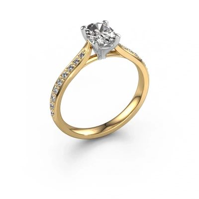 Engagement ring Mignon OVL 2 585 gold zirconia 7x5 mm