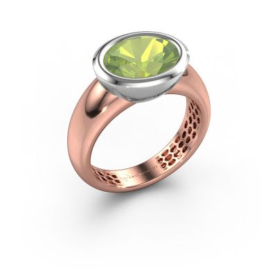Ring Evelyne 585 rose gold peridot 10x8 mm
