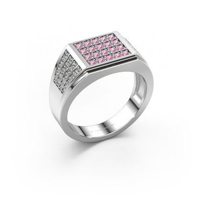 Men's ring Tim 950 platinum pink sapphire 1.5 mm