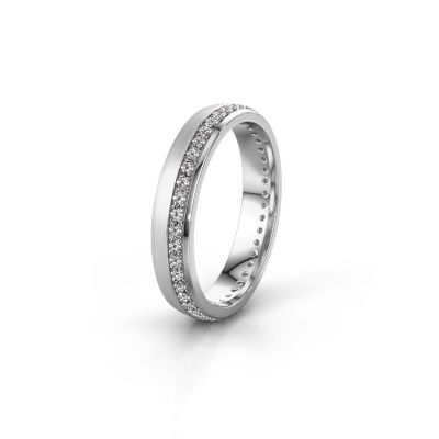 Wedding ring WH0303L24AM 950 platinum diamond ±4x1.7 mm