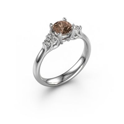 Engagement ring Monika RND 585 white gold brown diamond 0.80 crt