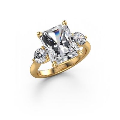 Engagement ring Lieselot RAD 585 gold lab grown diamond 5.85 crt