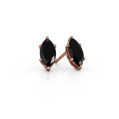 Clous d'oreilles Sam MRQ 585 or rose diamant noir 1.20 crt
