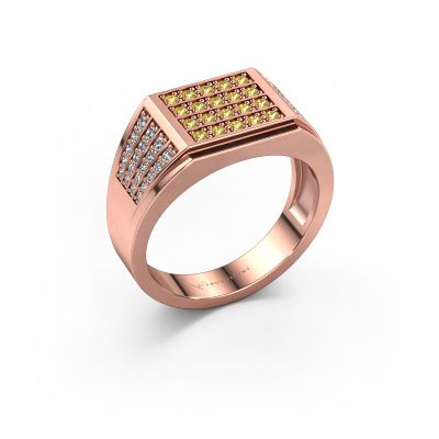 Men's ring Tim 585 rose gold yellow sapphire 1.5 mm