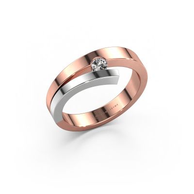 Ring Rosario 585 rose gold lab-grown diamond 0.10 crt