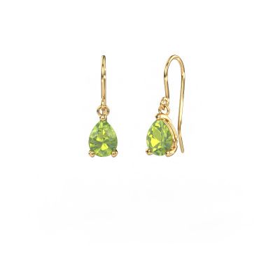 Drop earrings Laurie PER 1 585 gold peridot 8x6 mm