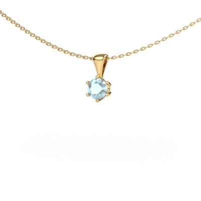 Necklace Fay 585 gold aquamarine 4.7 mm