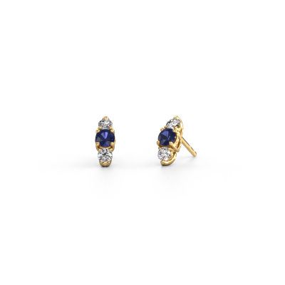 Earrings Amie 585 gold sapphire 4 mm