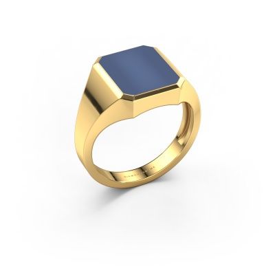 Signet ring Lars 2 light 585 gold blue sardonyx 12x10 mm