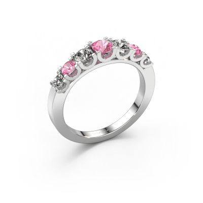 Ring Selina 3 950 platinum pink sapphire 3.7 mm
