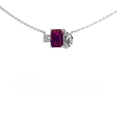 Pendant Frauke EME 585 white gold rhodolite 7x5 mm