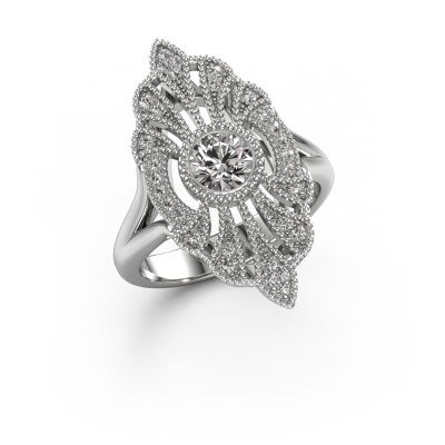 Engagement ring Hanna 585 white gold lab grown diamond 0.667 crt
