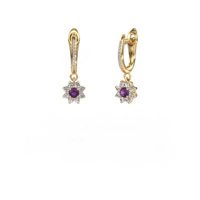 Ohrhänger Camille 2 585 Gold Amethyst 3 mm