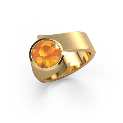 Ring Nakia 585 goud citrien 8 mm