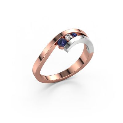 Ring Evalyn 2 585 rose gold sapphire 2.8 mm