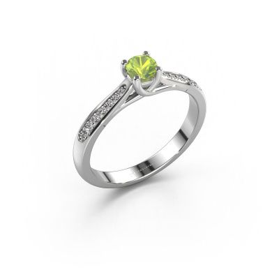 Engagement ring Mia 2 950 platinum peridot 5 mm