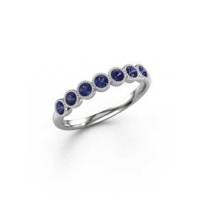 Ring Mariam half 585 white gold sapphire 2.4 mm
