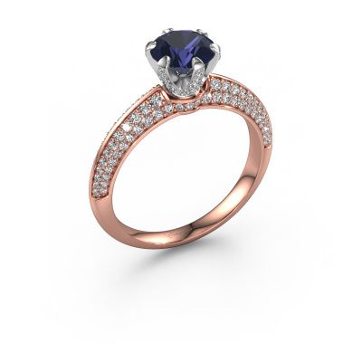 Engagement ring Abby 585 rose gold sapphire 6.5 mm