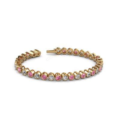 Tennis bracelet Allegra 4 mm 585 gold pink sapphire 4 mm