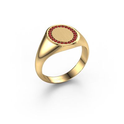 Herrenring Floris Oval 2 585 Gold Rubin 1.2 mm