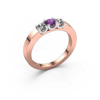 Ring Selina 1 585 Roségold Amethyst 3.7 mm