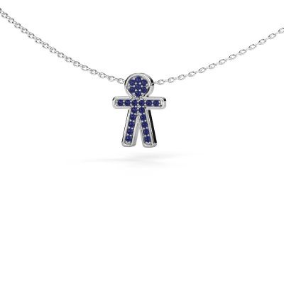 Pendant Boy 585 white gold sapphire 1 mm