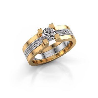 Verlobungsring Myrthe 585 Weißgold Diamant 0.668 crt