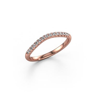 Vorsteckring SR10A6H 585 Roségold Diamant 0.168 crt