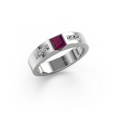 Verlobungsring Arlena 2 950 Platin Rhodolit 4 mm