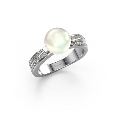 Ring Jolies 950 platinum white pearl 8 mm