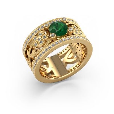 Ring Severine 585 gold emerald 6 mm