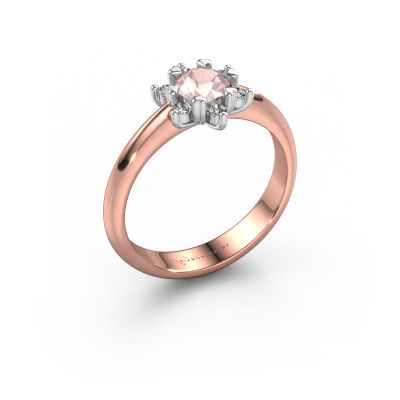 Ring Liesbeth 585 rose gold morganite champagne 5 mm