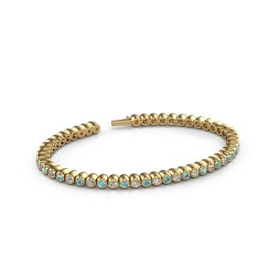 Tennisarmband Bianca 2.4 mm 585 Gold Blau Topas 2.4 mm