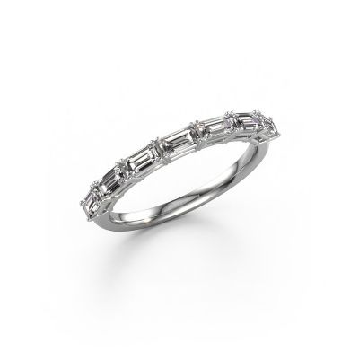 Ring Vivienne half EME 585 witgoud lab-grown diamant 1.05 crt