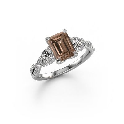 Engagement ring Marilou EME 950 platinum brown diamond 2.27 crt