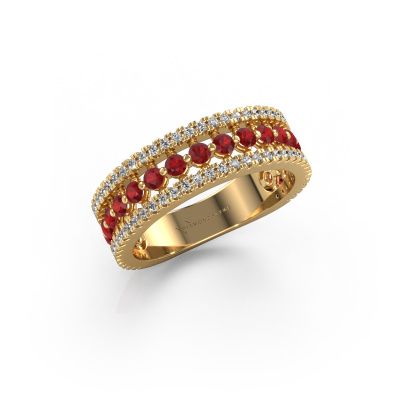 Ring Elizbeth 1 585 gold ruby 2 mm