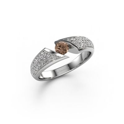 Ring Hojalien 3 585 white gold brown diamond 0.621 crt
