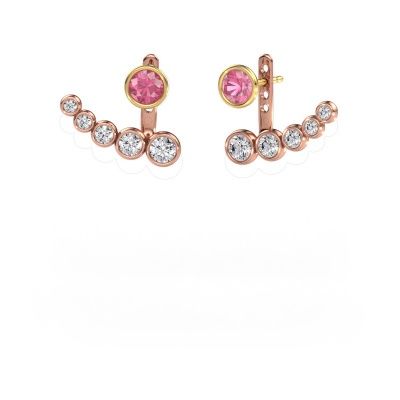 Earrings Wendy 585 rose gold pink sapphire 5 mm