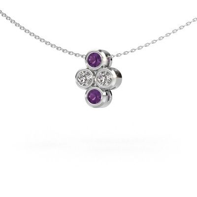 Anhänger Judi 585 Weißgold Amethyst 3.4 mm