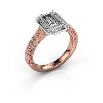 Engagement ring Alice EME 585 rose gold diamond 1.255 crt