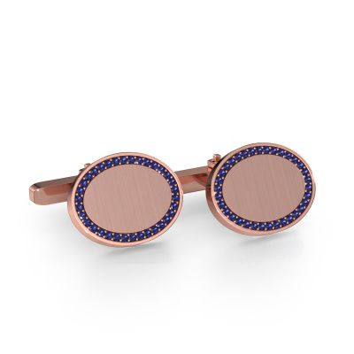 Cufflinks Richano 585 rose gold sapphire 1.2 mm