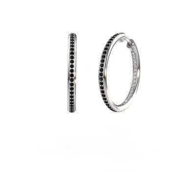 Creole Sina 20mm 585 Weißgold Schwarz Diamant 0.601 crt