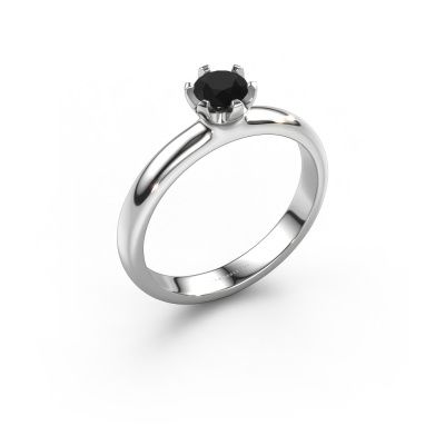 Engagement ring Lorretta 585 white gold black diamond 0.48 crt
