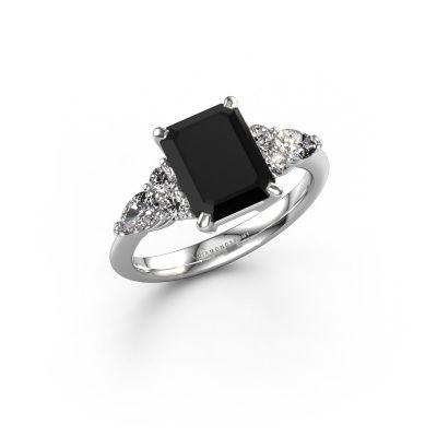 Verlobungsring Melani EME 950 Platin Schwarz Diamant 3.72 crt