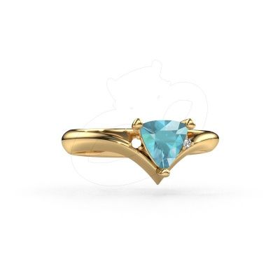 Ring Arlette 585 gold blue topaz 7 mm