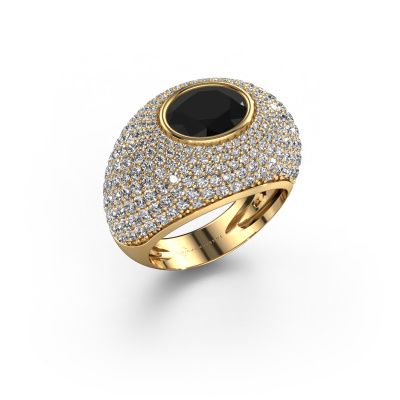 Bague Armida 585 or jaune diamant noir 2.16 crt