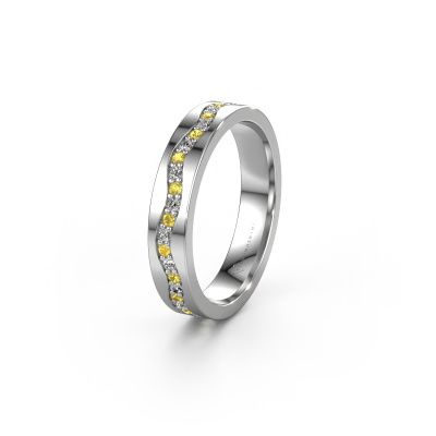 Wedding ring WH0803L14AP 950 platinum yellow sapphire 1.3 mm ±4x1.7 mm