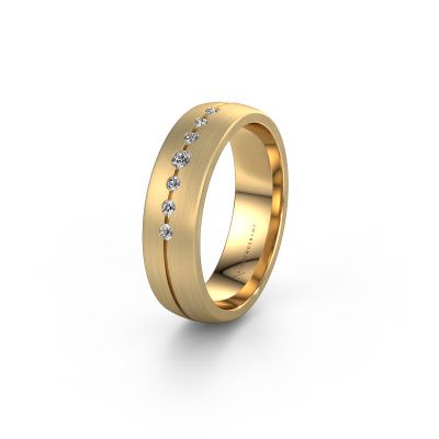 Wedding ring WH0162L25A 585 gold zirconia ±0.22x0.07 in