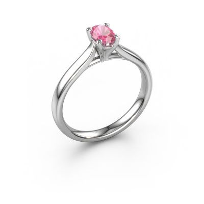 Verlobungsring Mignon OVL 1 950 Platin Pink Saphir 8x6 mm