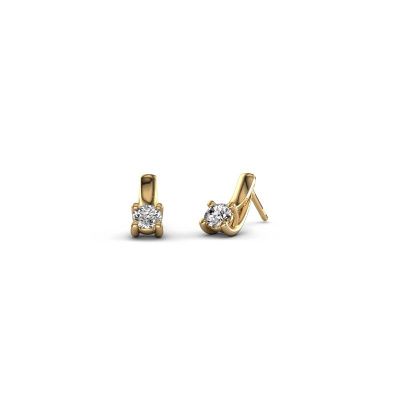 Boucles d'oreilles Mia 1 585 or jaune diamant synthétique 0.60 crt